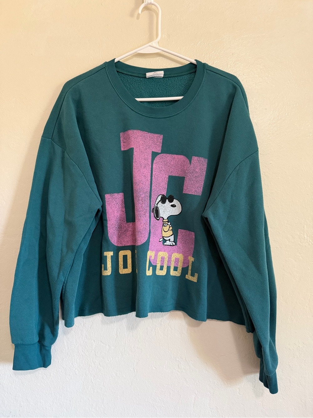 Peanuts Snoopy Y2K Teal Graphic Sweatshirt